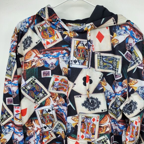 NWT Fresh Prince of Bel-Air Dogs Playing Poker Pullover Hooded Sweatshirt Medium - Picture 7 of 11